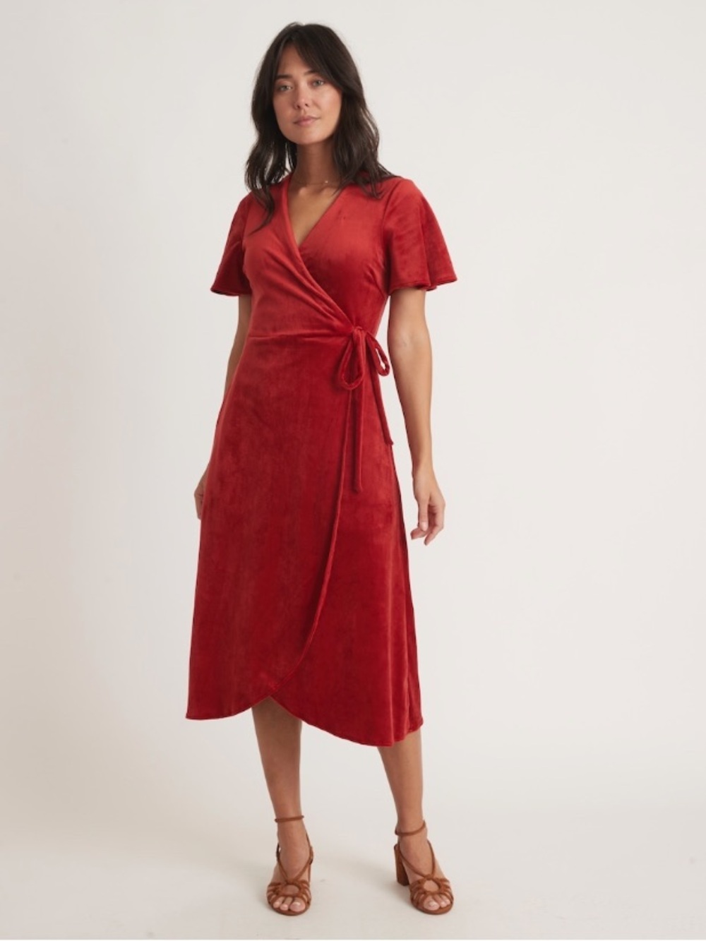 Marine Layer Viola “Red Dahlia” Dress